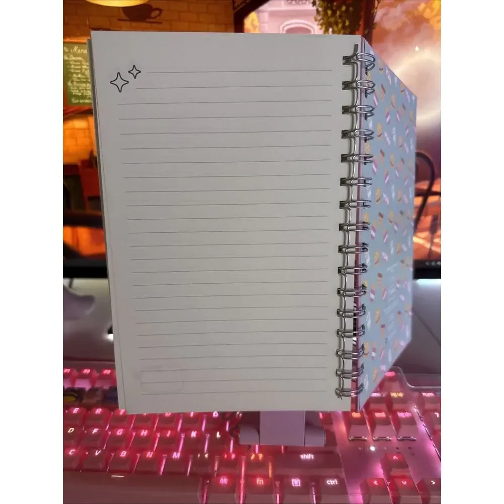 Pusheen Pink Notebook Yum Fries Squishy 3D Cover 160 Lined Pages 2025 Spiral